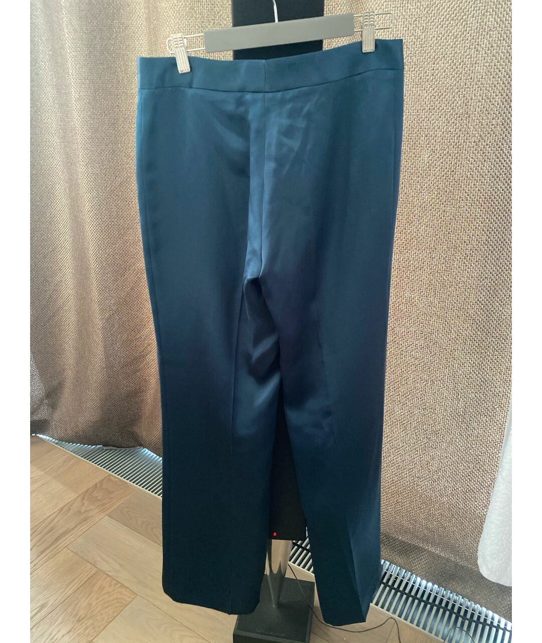SALVATORE FERRAGAMO Бирюзовые шелковые брюки широкие, фото 2