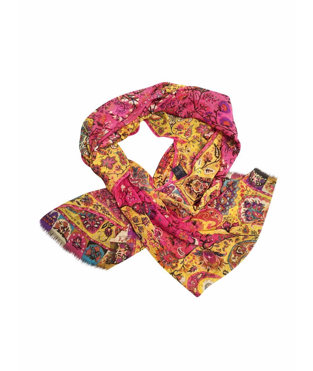 ETRO Розовый шелковый шарф, фото 1