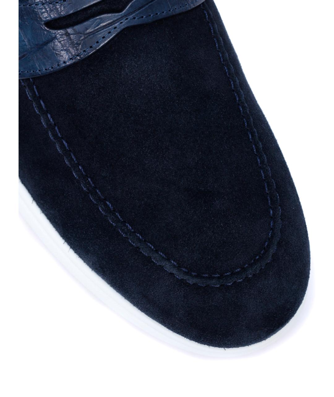 KITON Синие лоферы, фото 5