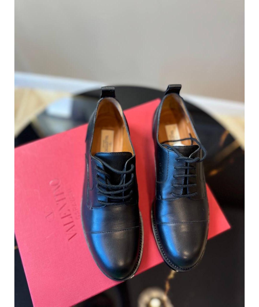 VALENTINO Черные кожаные туфли, фото 2