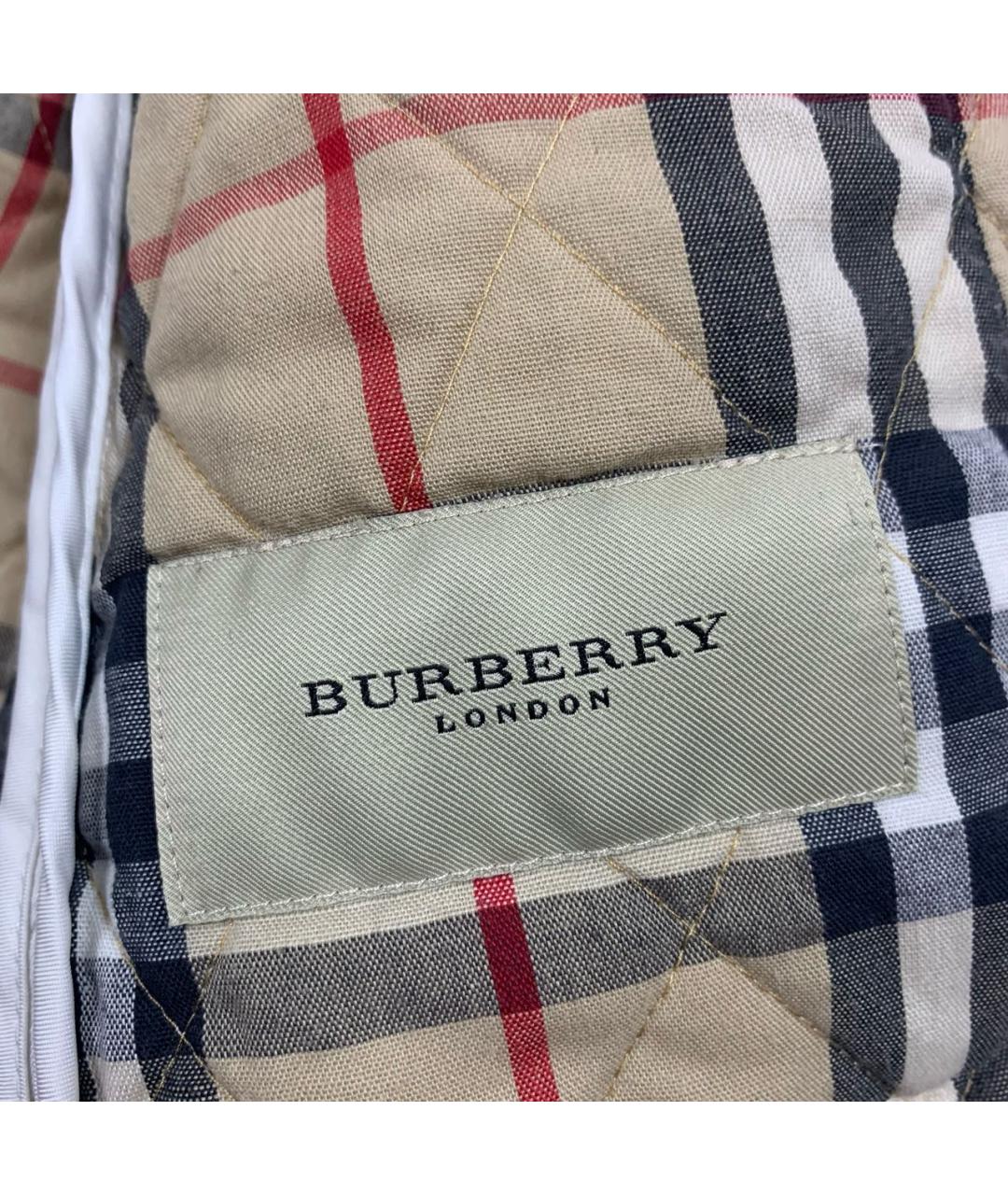 BURBERRY Белая полиэстеровая куртка, фото 4