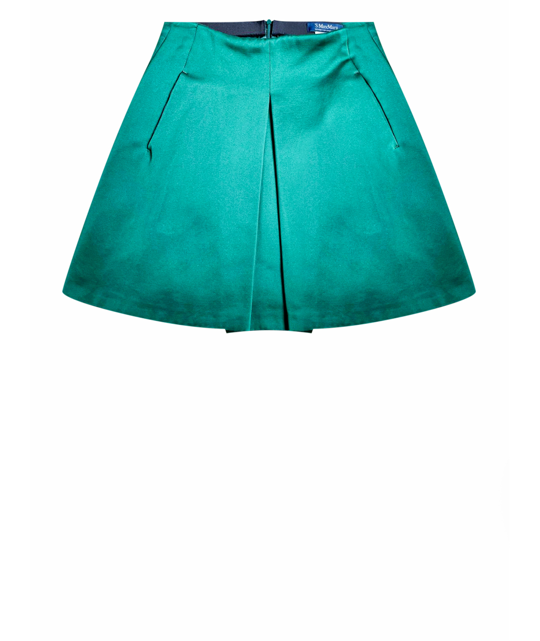 'S MAX MARA Зеленая хлопко-эластановая юбка мини, фото 1