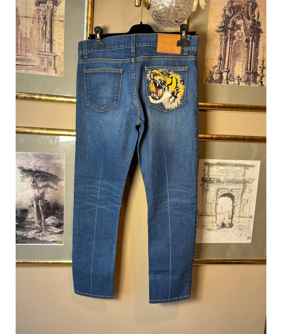GUCCI Темно-синие прямые джинсы, фото 2