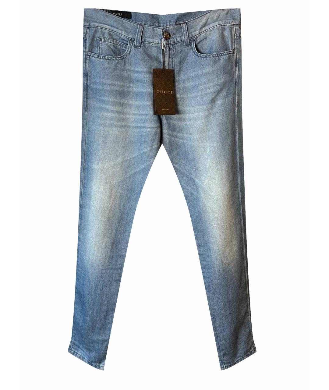 GUCCI Голубые прямые джинсы, фото 1