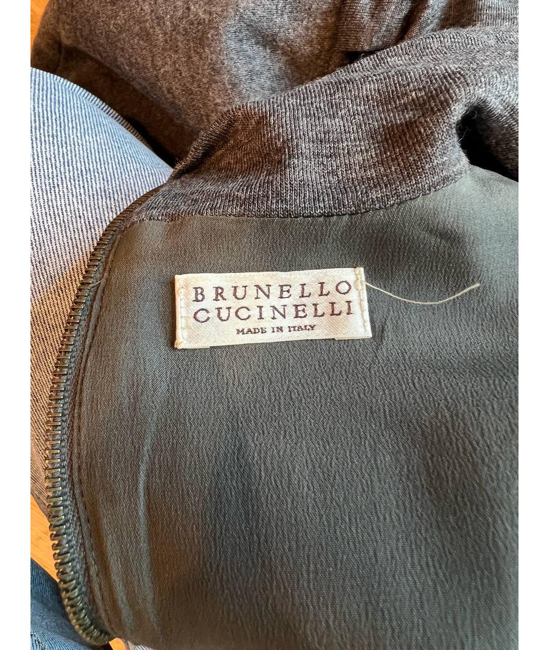 BRUNELLO CUCINELLI Антрацитовое повседневное платье, фото 3