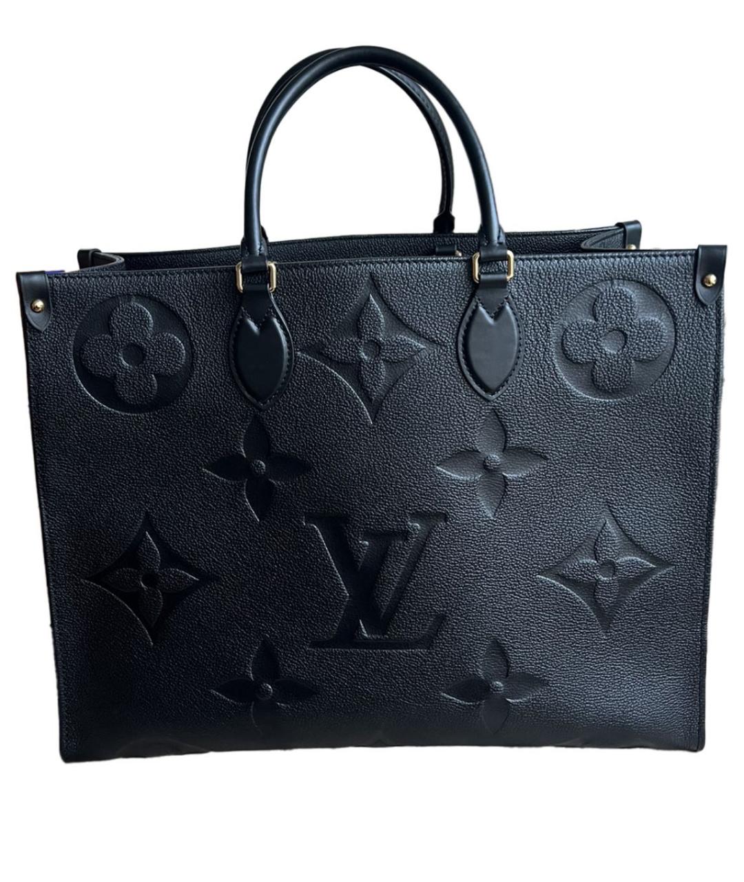 LOUIS VUITTON Черная кожаная сумка с короткими ручками, фото 9