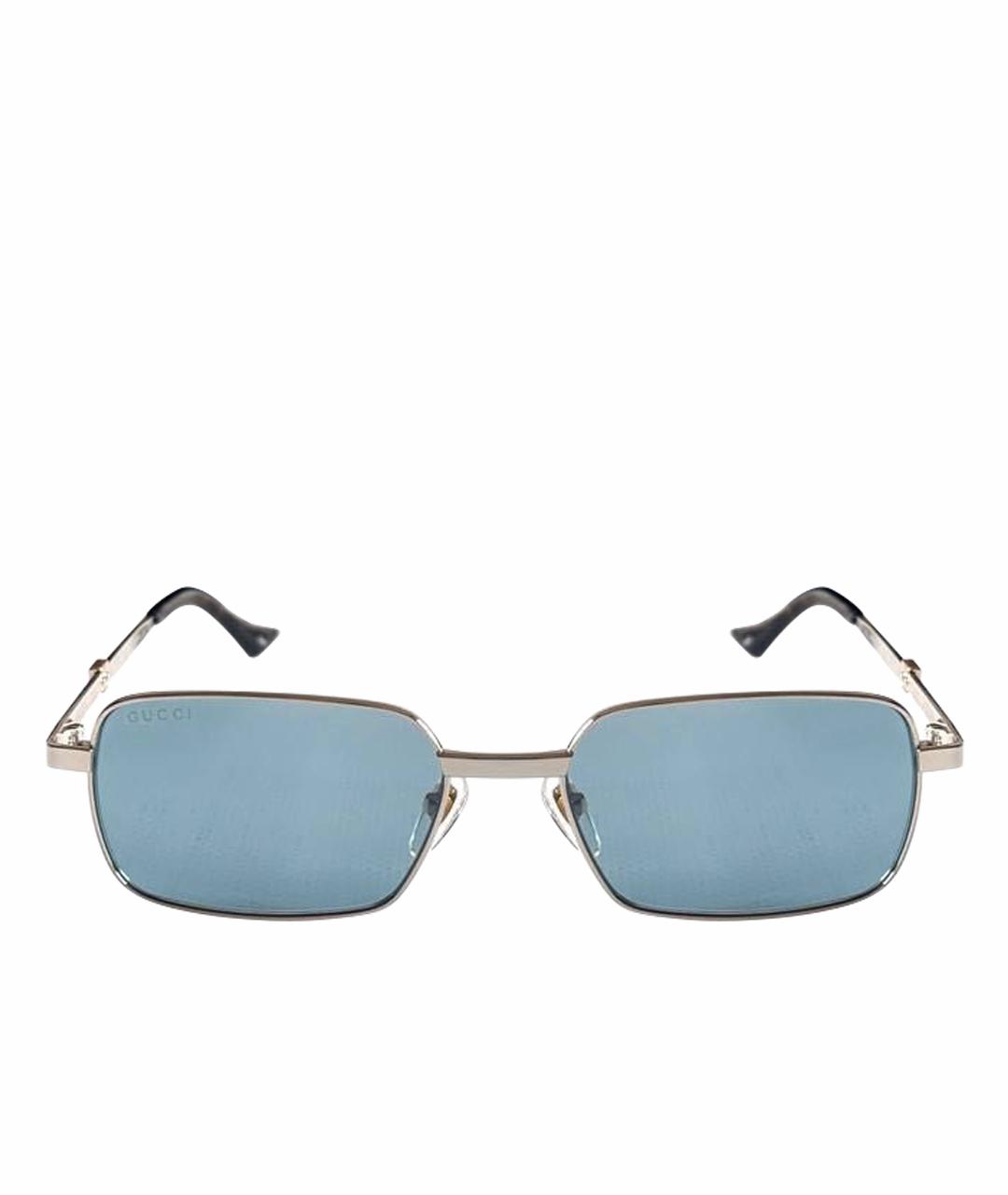 GUCCI Голубые металлические солнцезащитные очки, фото 1