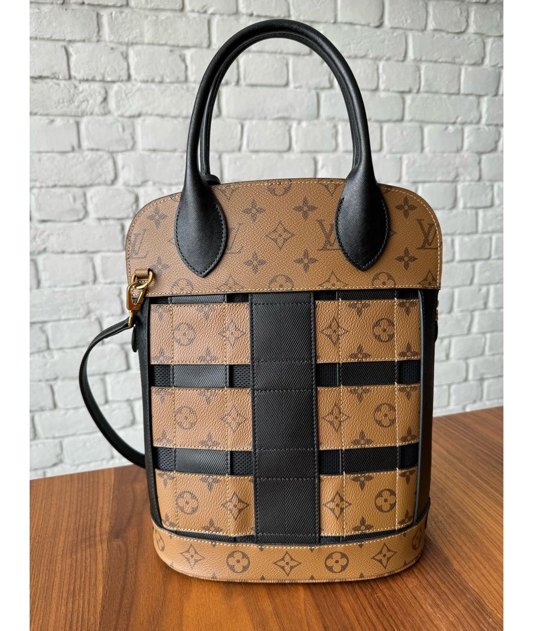 LOUIS VUITTON Коричневая сумка с короткими ручками, фото 3