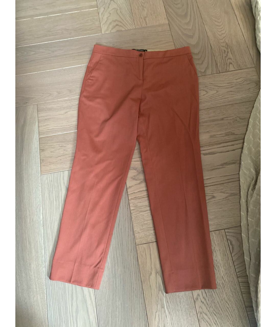 ETRO Коралловые шерстяные брюки узкие, фото 5