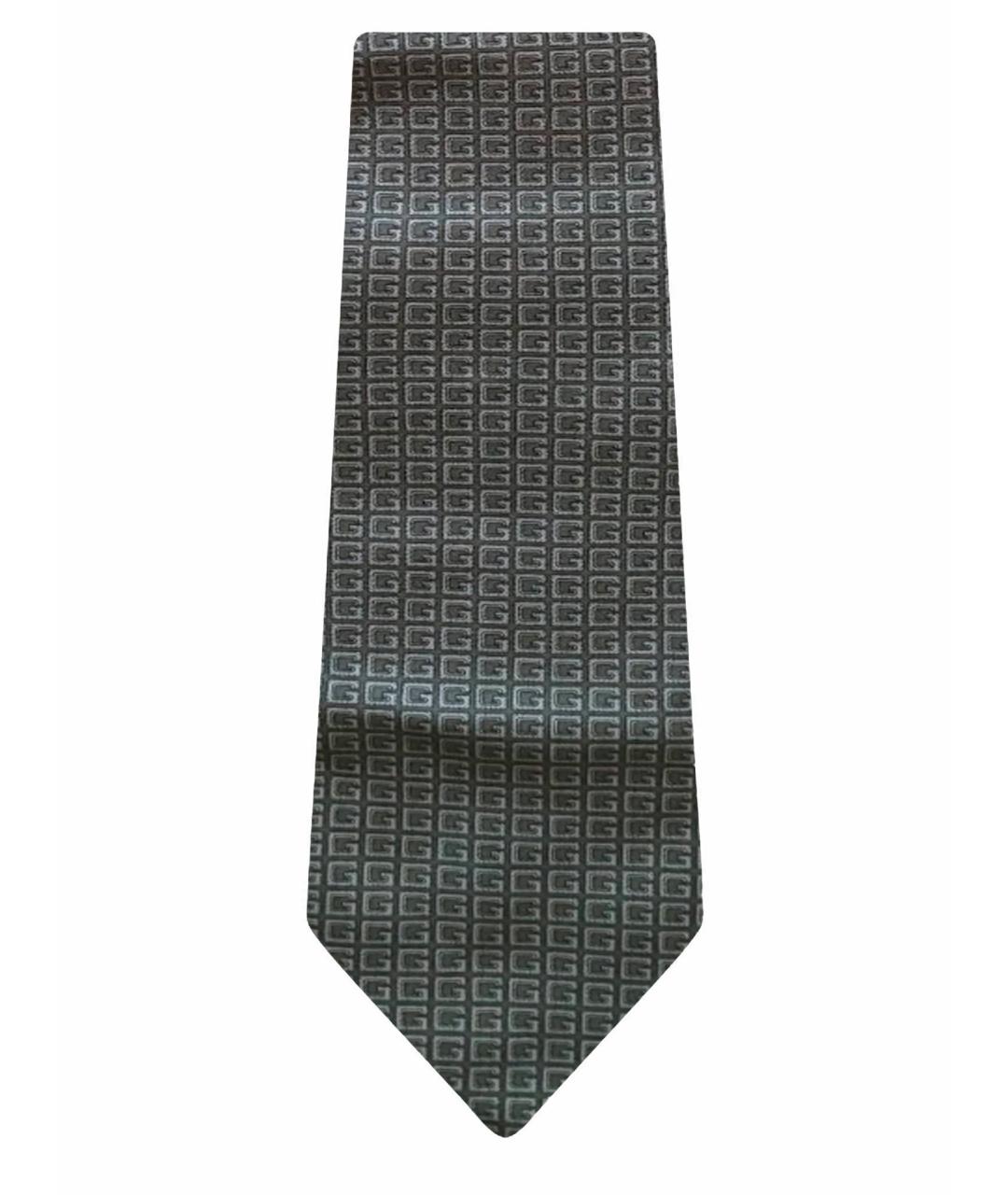 GUCCI Коричневый шелковый галстук, фото 1