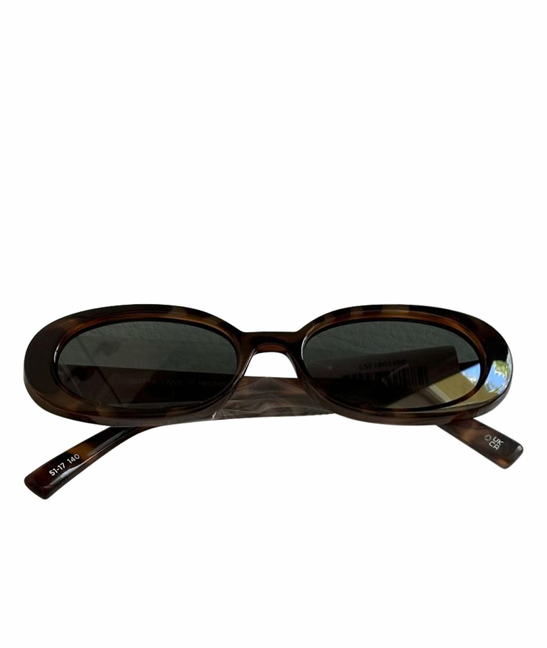 LE SPECS Коричневые пластиковые солнцезащитные очки, фото 1