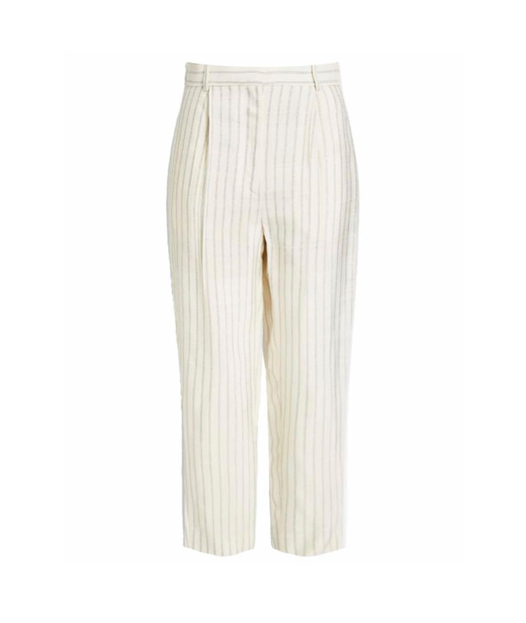 SANDRO Белые вискозные прямые брюки, фото 1