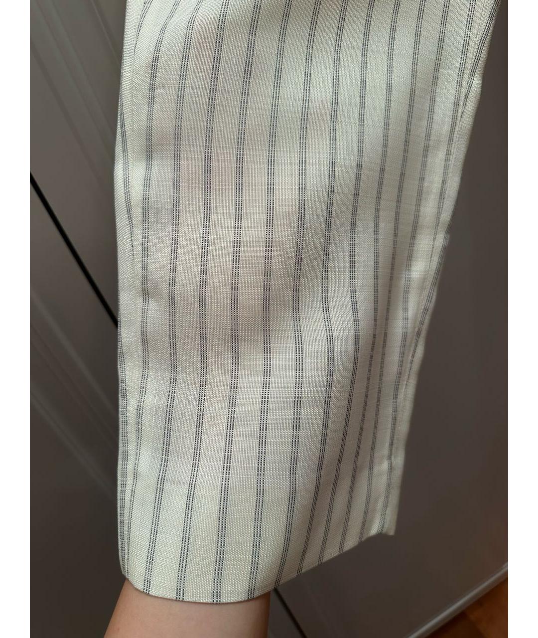 SANDRO Белые вискозные прямые брюки, фото 5