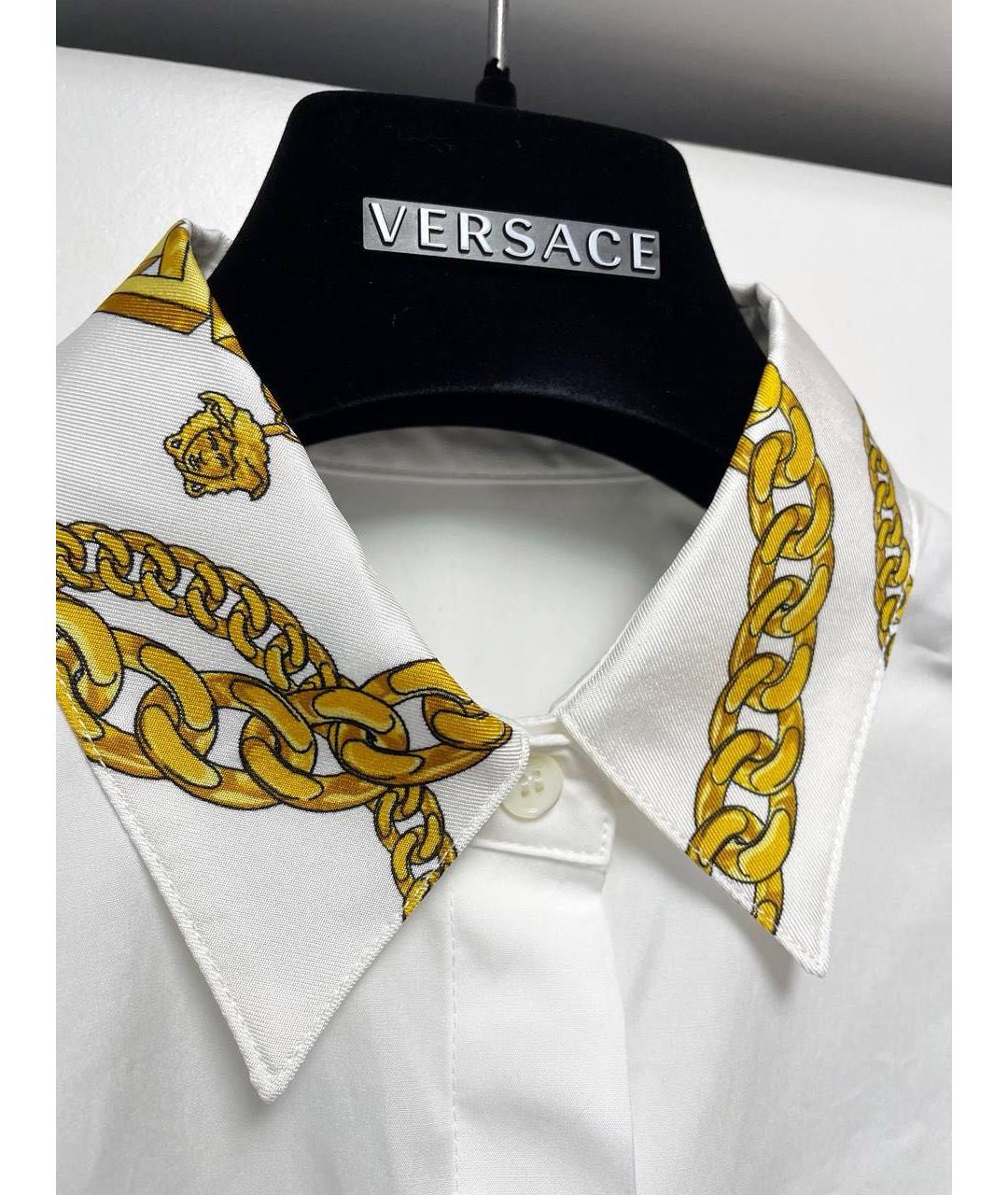 VERSACE Белая хлопковая блузы, фото 6