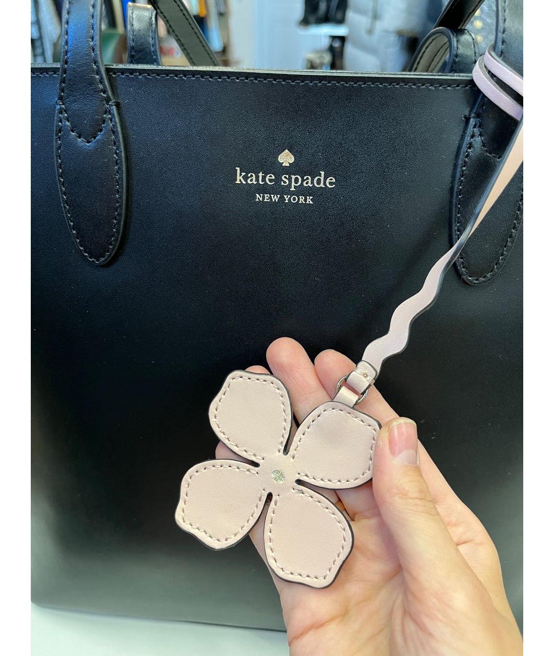 KATE SPADE Черная кожаная сумка тоут, фото 5