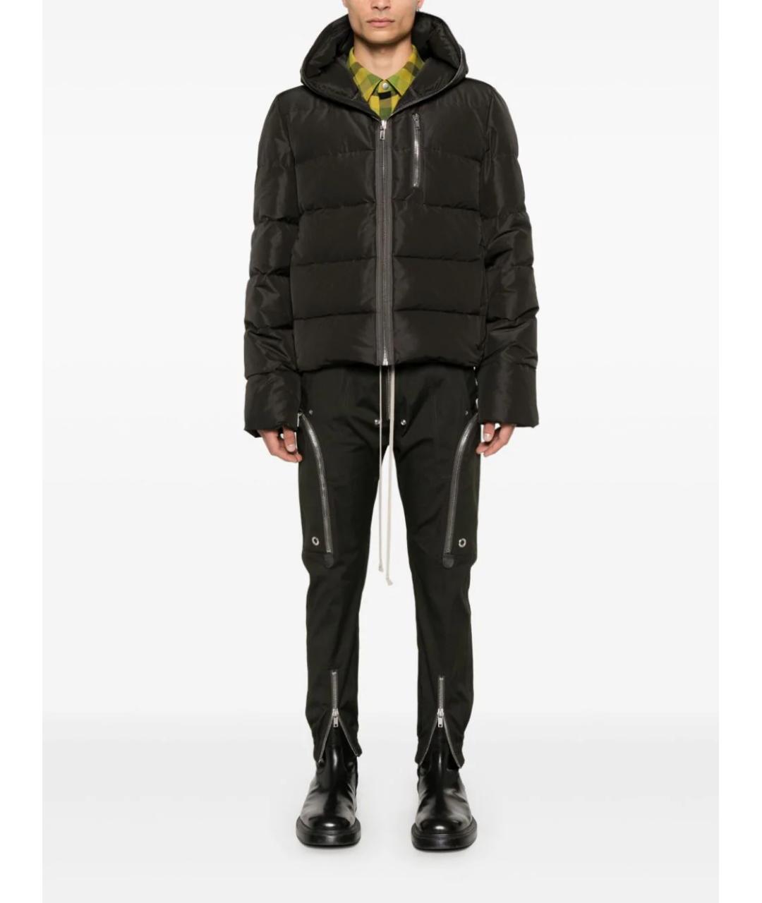 RICK OWENS Серый полиамидовый пуховик, фото 2