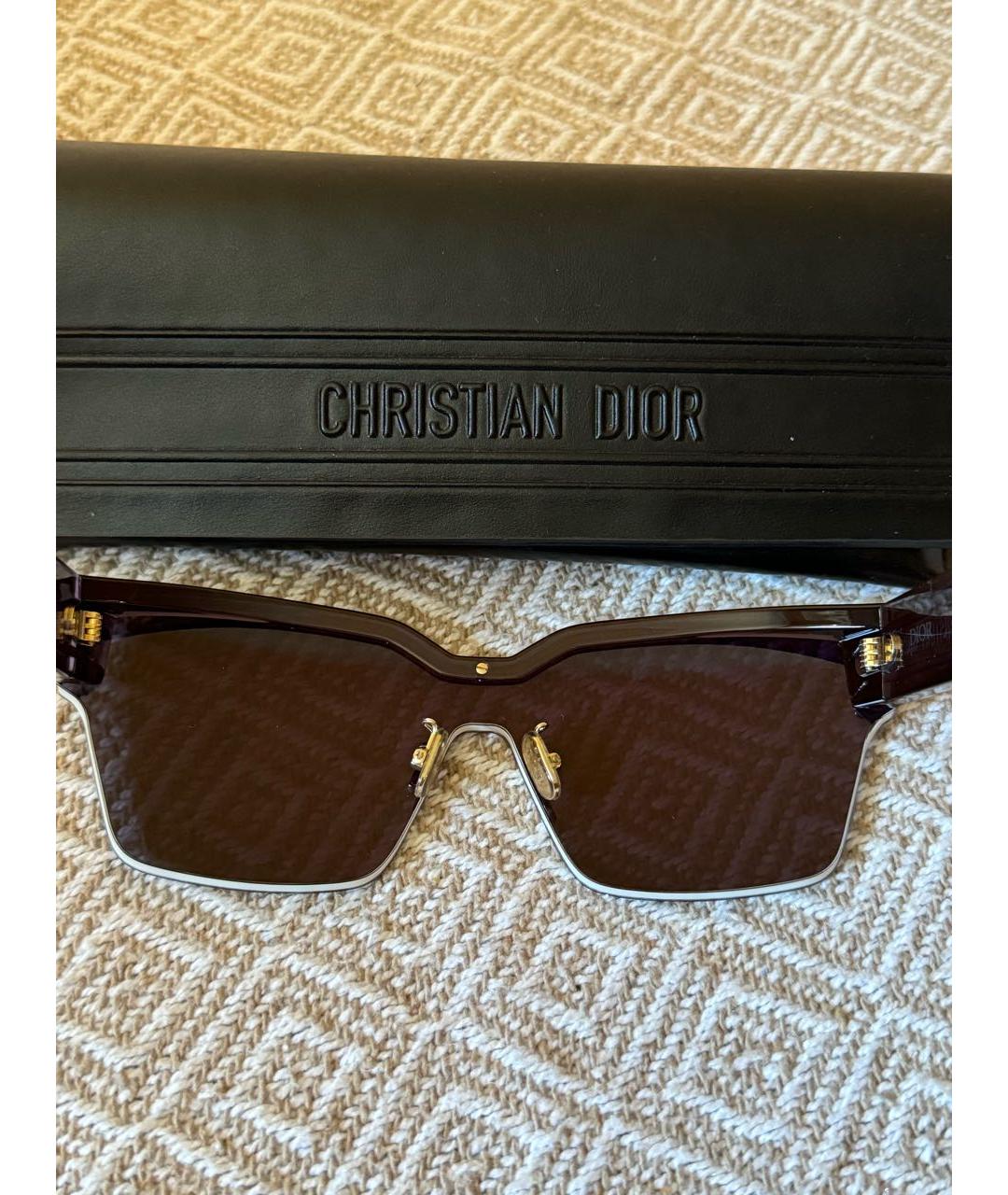 CHRISTIAN DIOR Фиолетовые пластиковые солнцезащитные очки, фото 5
