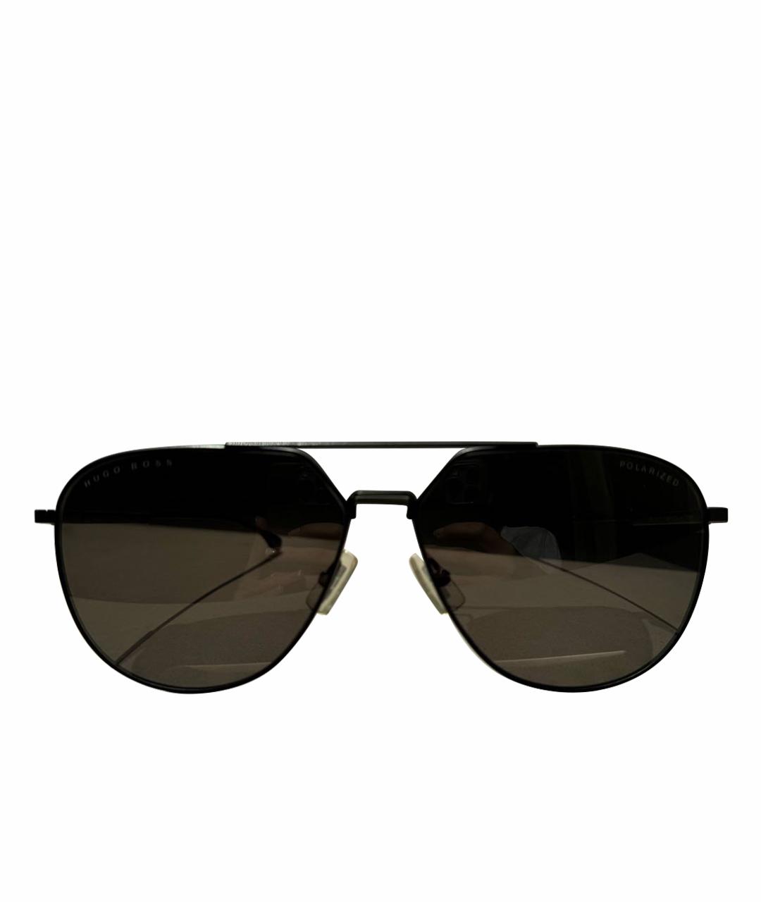 HUGO BOSS Черные металлические солнцезащитные очки, фото 1