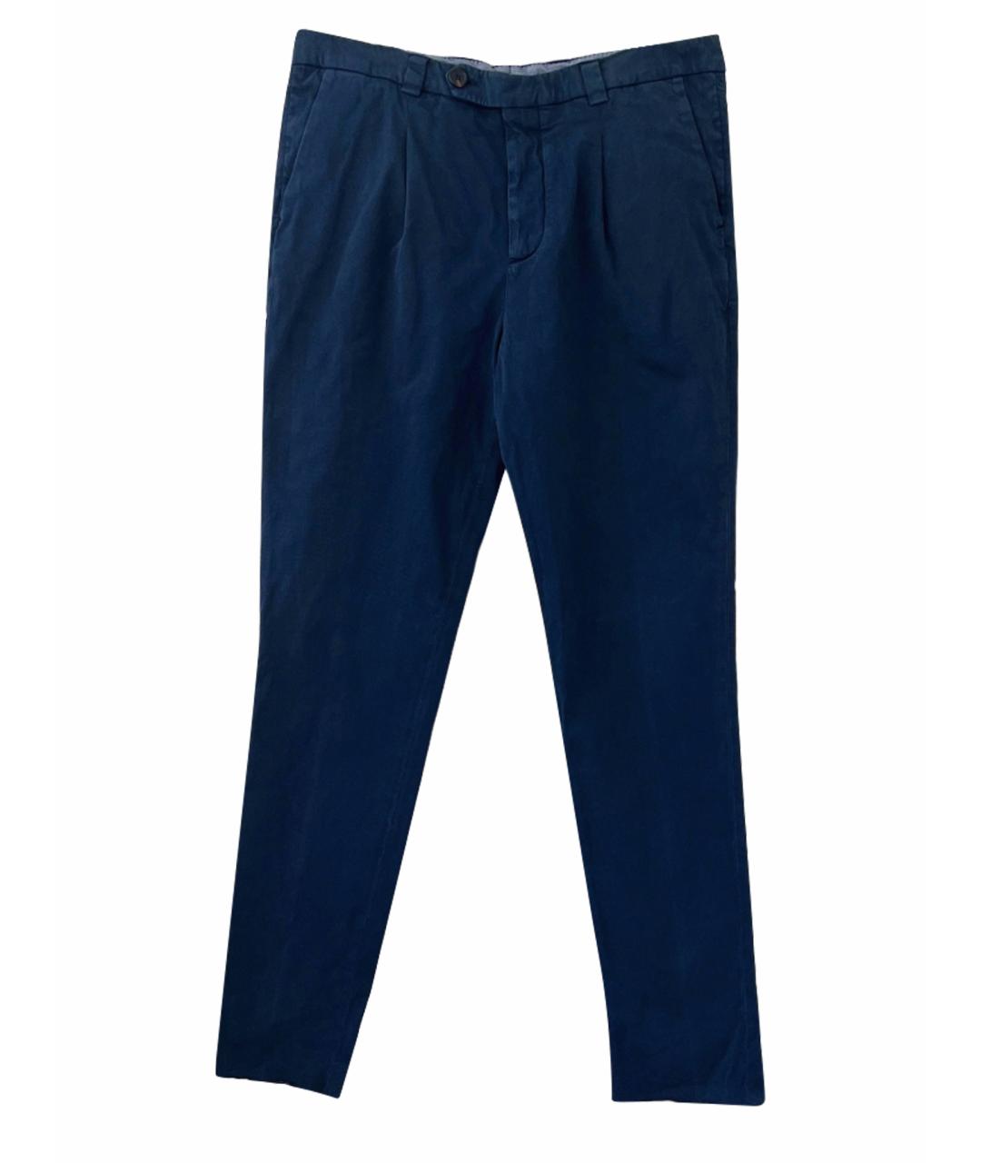 BRUNELLO CUCINELLI Синие повседневные брюки, фото 1