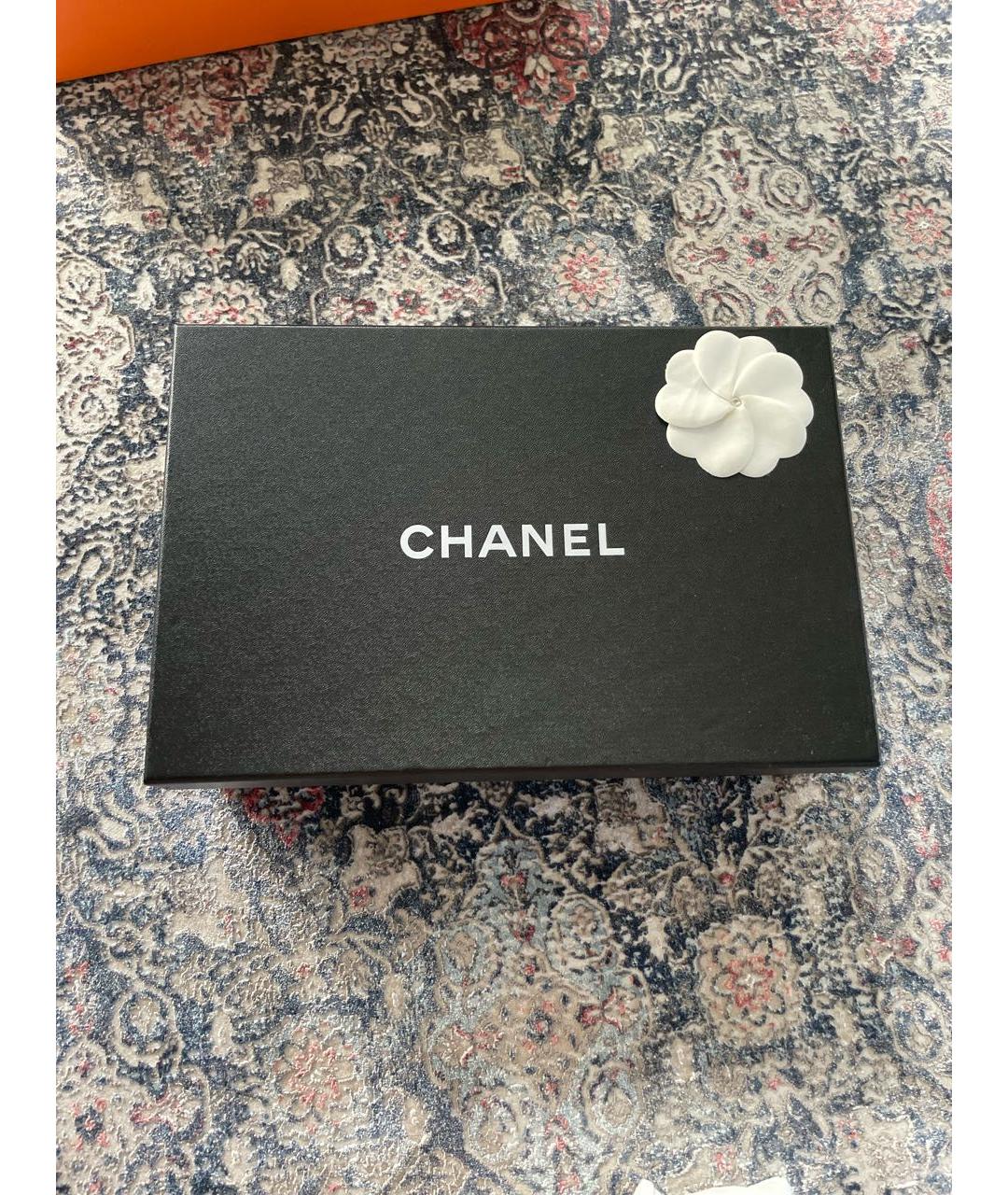 CHANEL Черные кожаные босоножки, фото 5