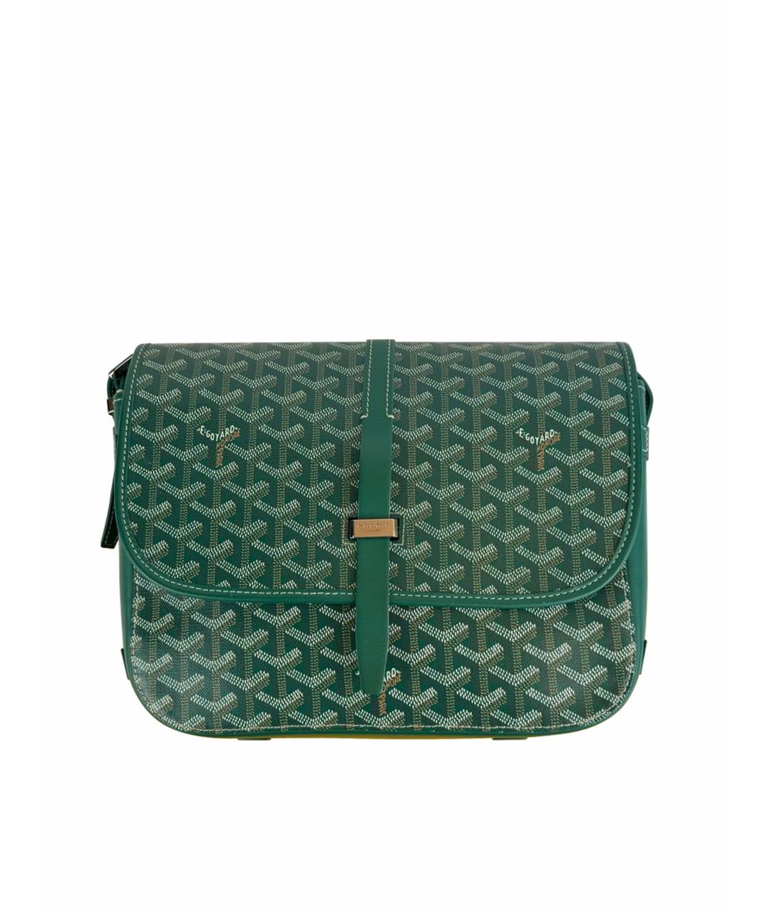 GOYARD Зеленая кожаная сумка на плечо, фото 1