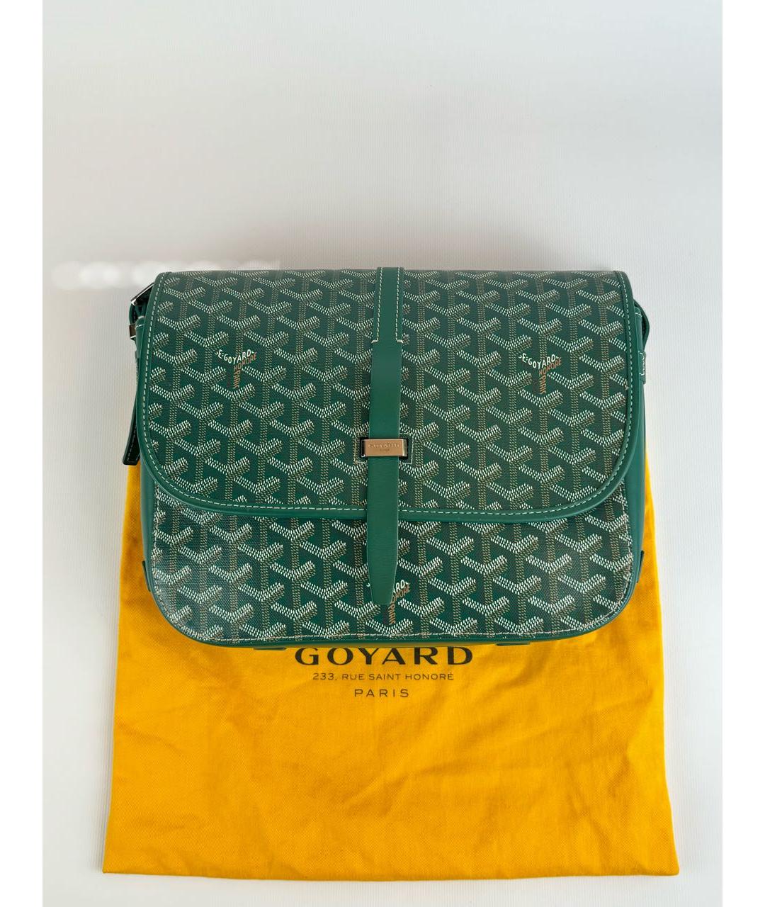 GOYARD Зеленая кожаная сумка на плечо, фото 8