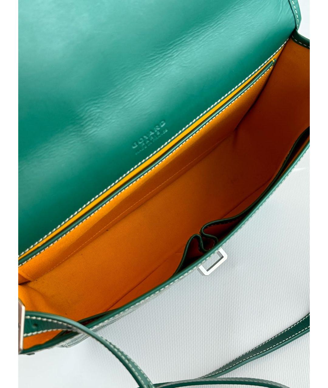 GOYARD Зеленая кожаная сумка на плечо, фото 6