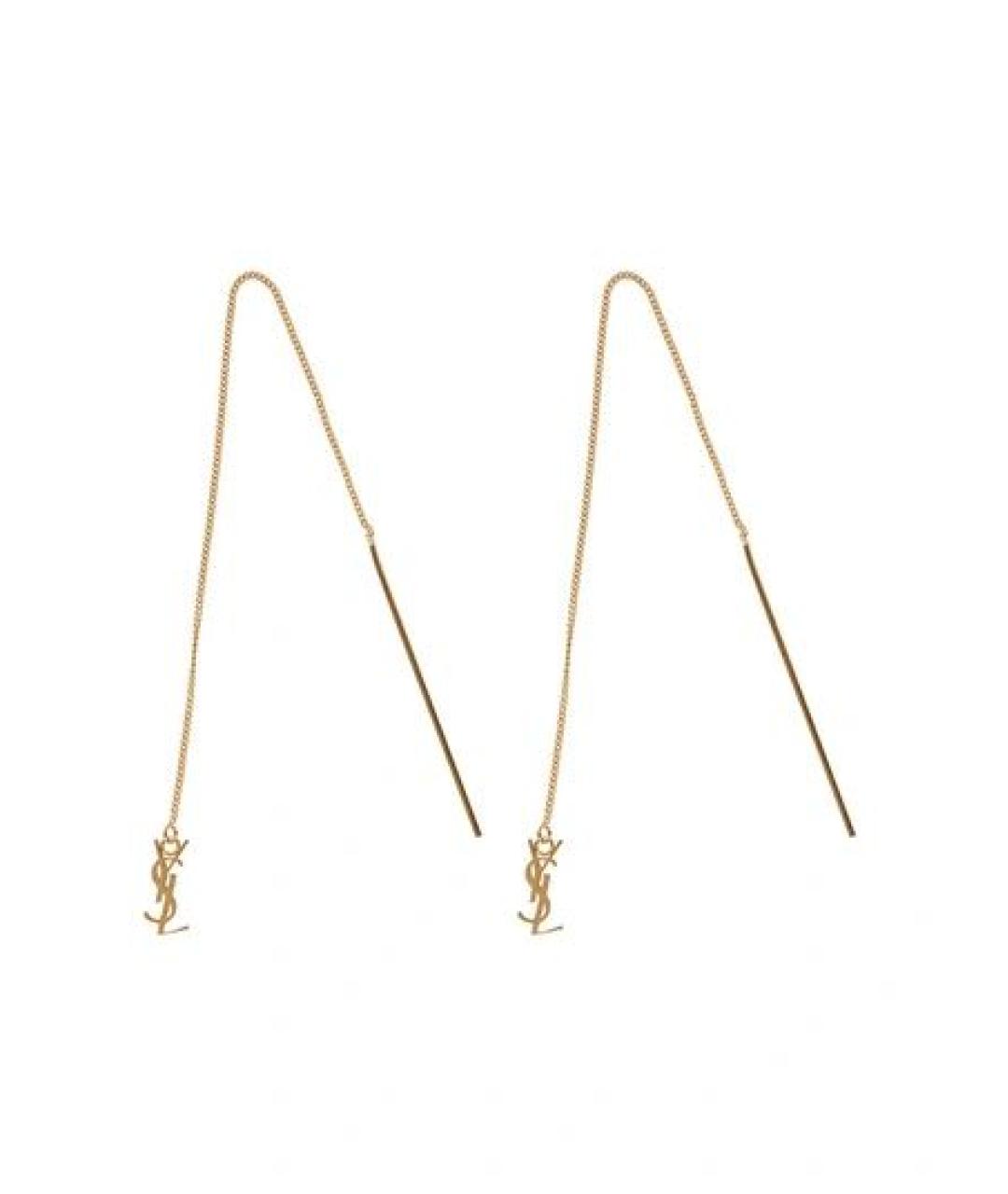 SAINT LAURENT Золотые серьги, фото 2