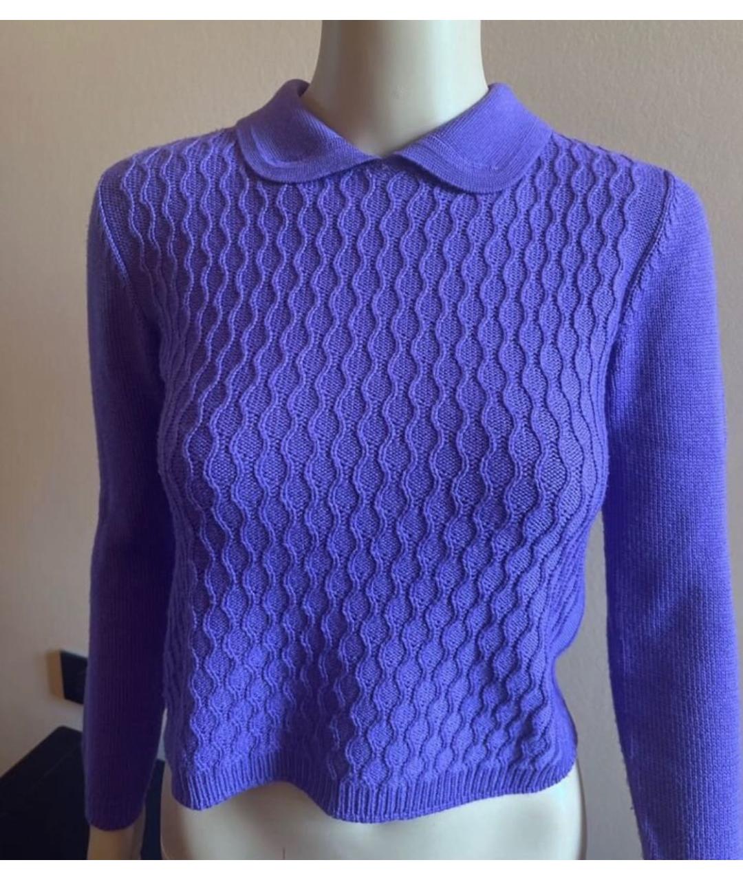 MIU MIU Фиолетовый джемпер / свитер, фото 7