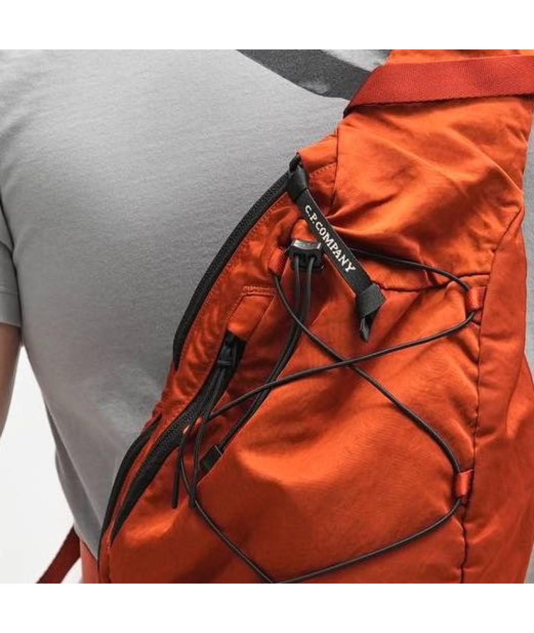 CP COMPANY Оранжевая синтетическая сумка на плечо, фото 4