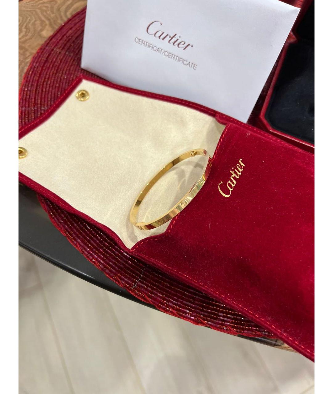 CARTIER Желтый браслет из желтого золота, фото 8