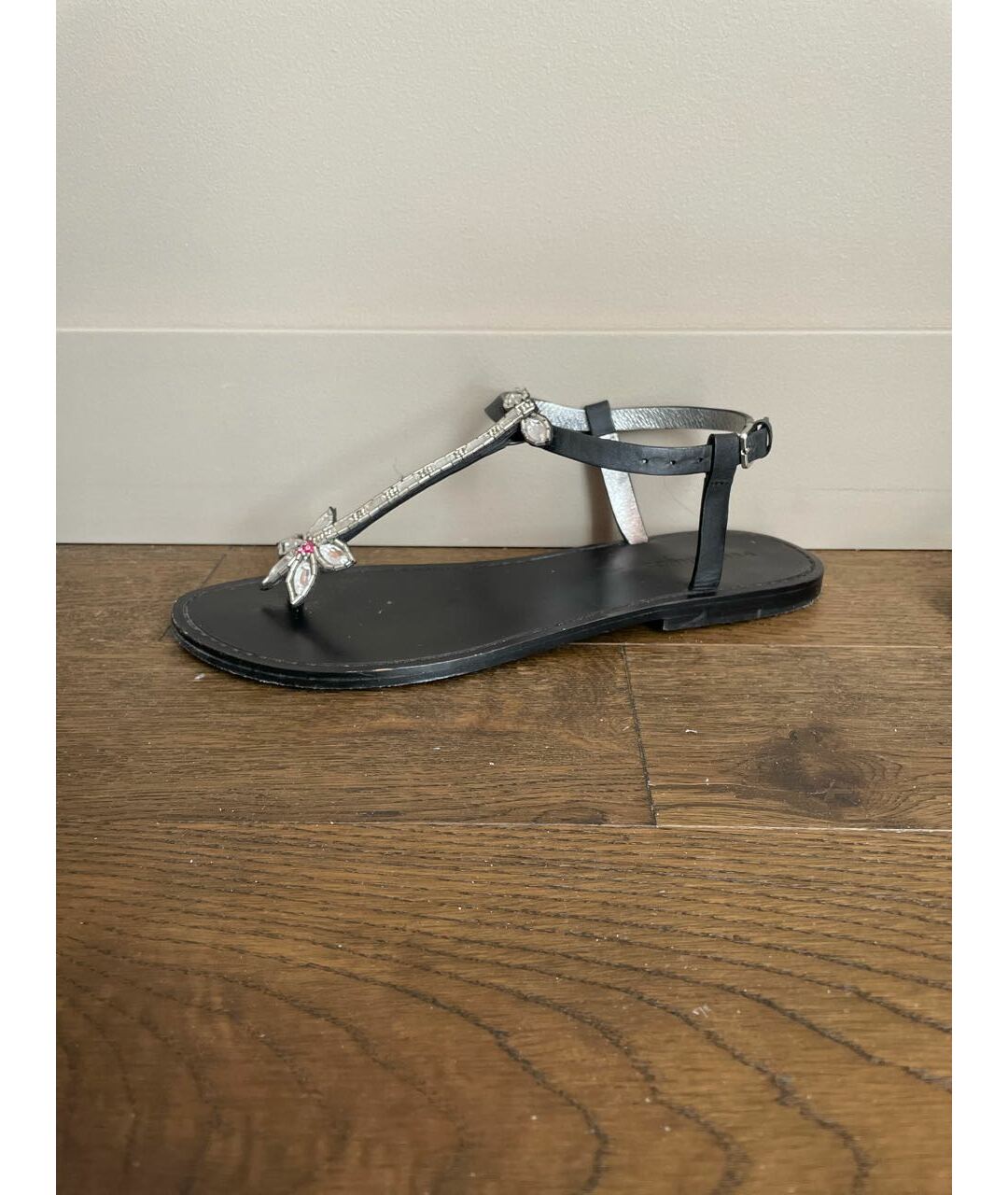 DSQUARED2 Черные кожаные сандалии, фото 6