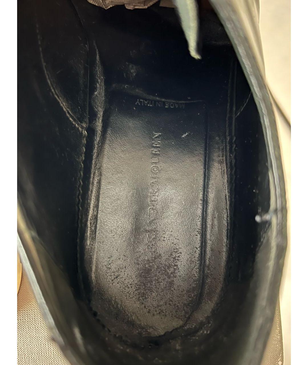 ALEXANDER MCQUEEN Черные кожаные туфли, фото 6