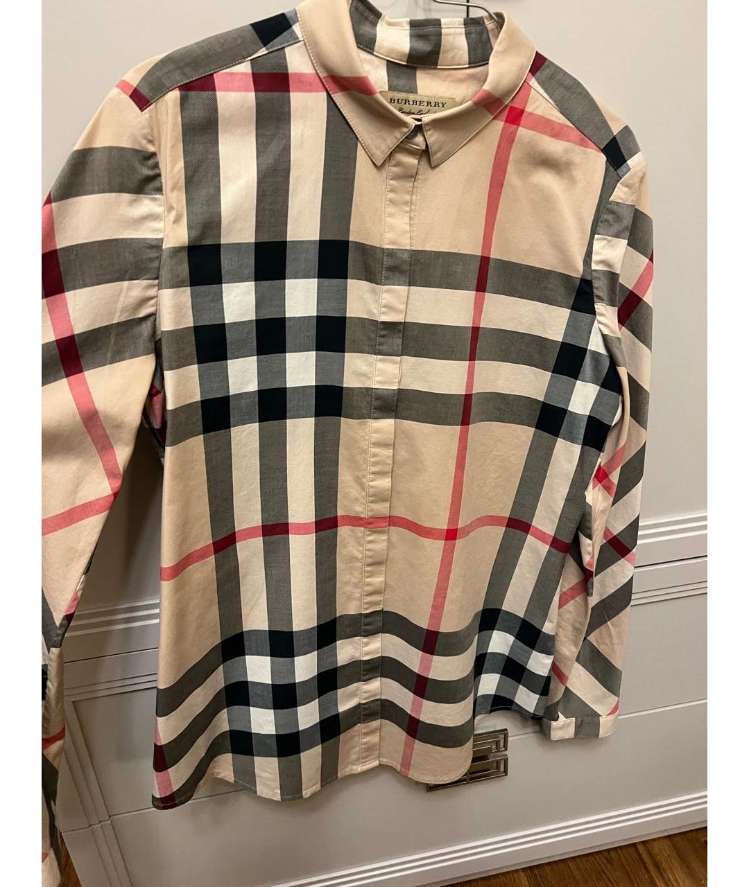 BURBERRY Бежевая хлопковая рубашка, фото 2