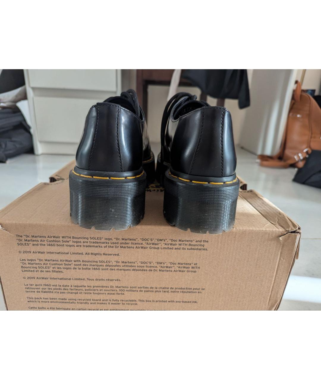 DR. MARTENS Черные кожаные туфли, фото 4