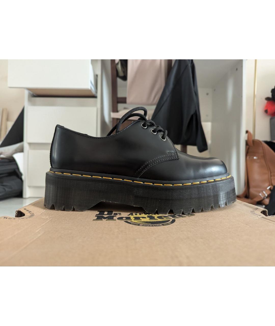 DR. MARTENS Черные кожаные туфли, фото 6