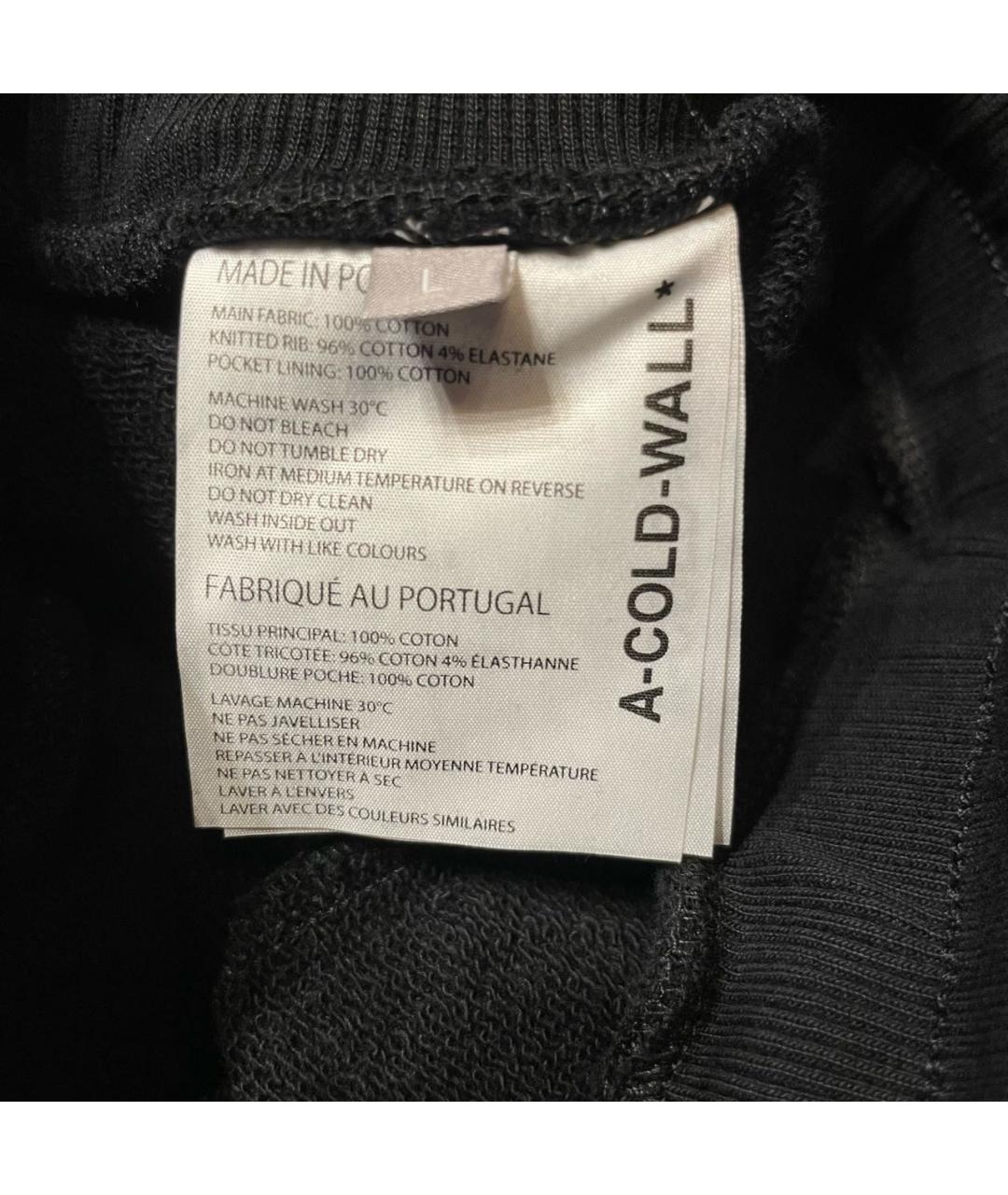 A-COLD-WALL* Черные хлопковые шорты, фото 7