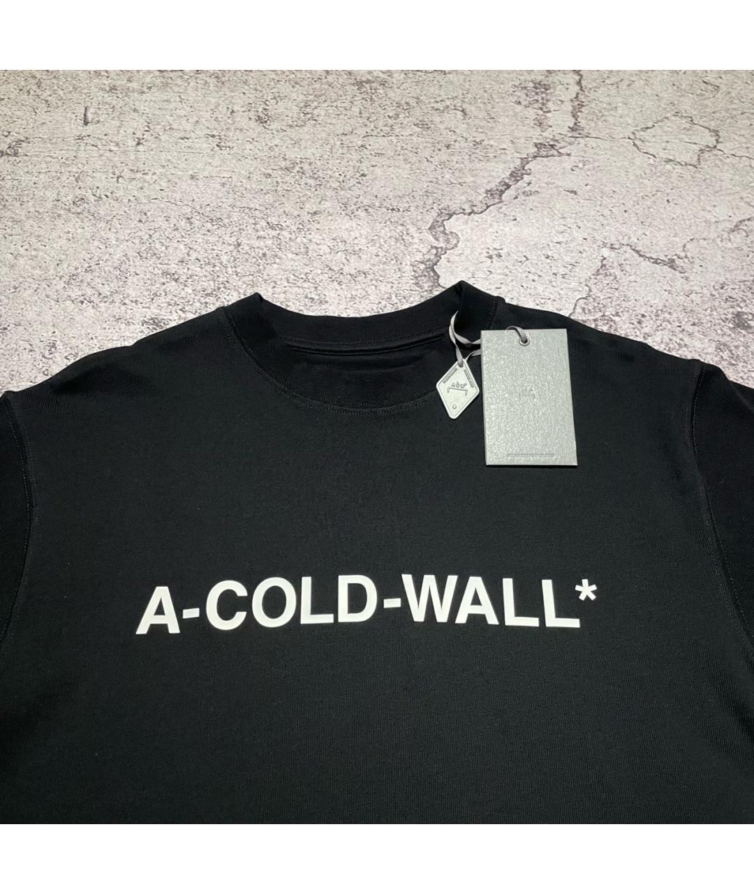 A-COLD-WALL* Черная хлопковая футболка, фото 3