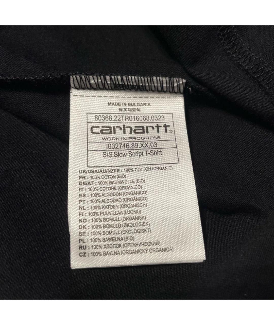 CARHARTT Черная хлопковая футболка, фото 5