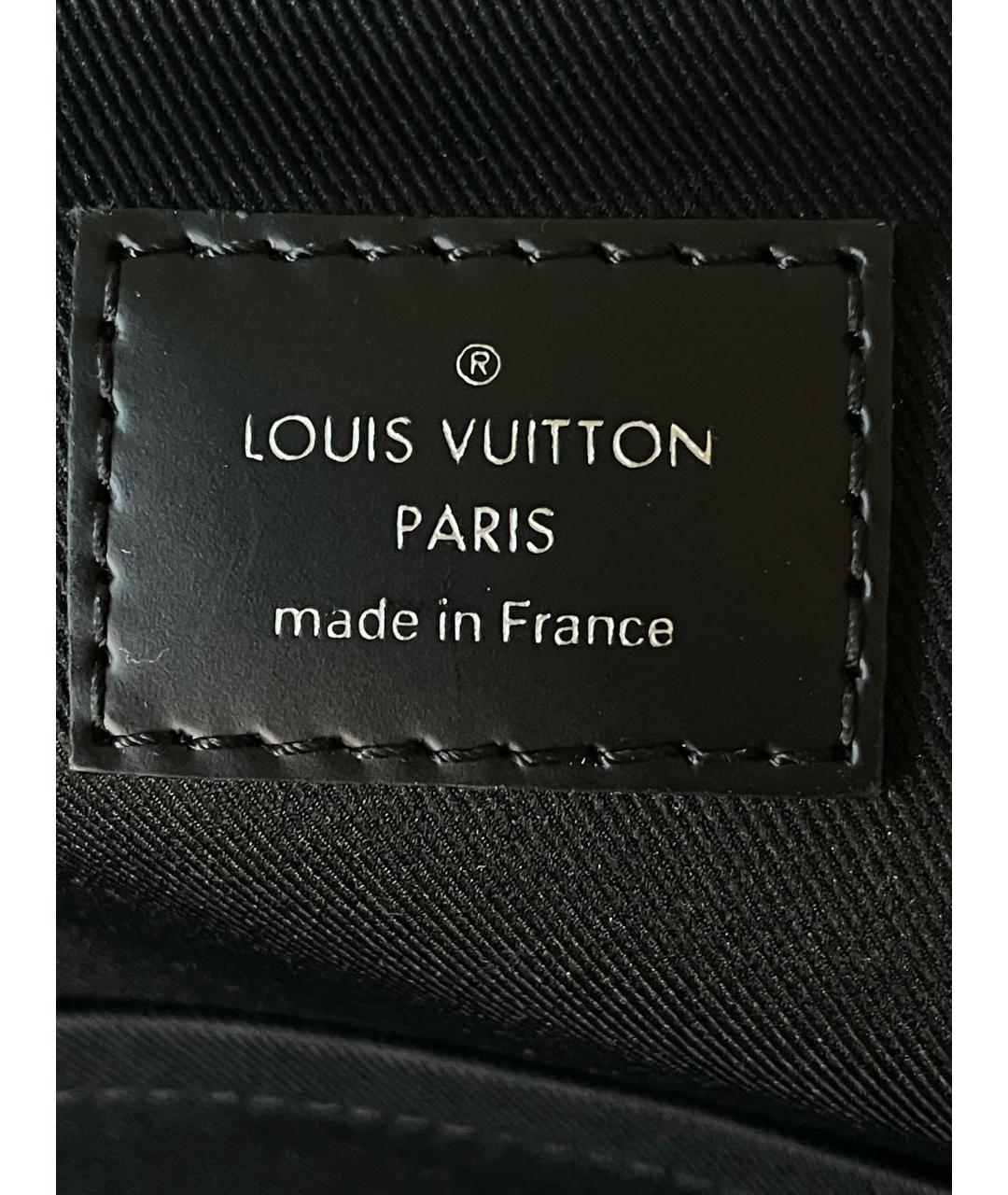 LOUIS VUITTON Черная кожаная сумка на плечо, фото 4