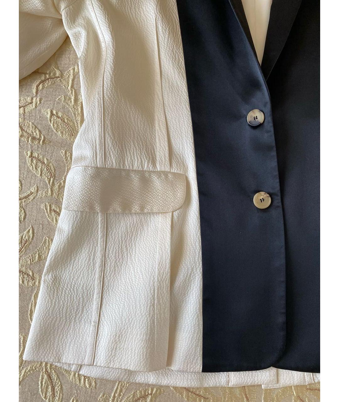 MCQ ALEXANDER MCQUEEN Белый шелковый жакет/пиджак, фото 5