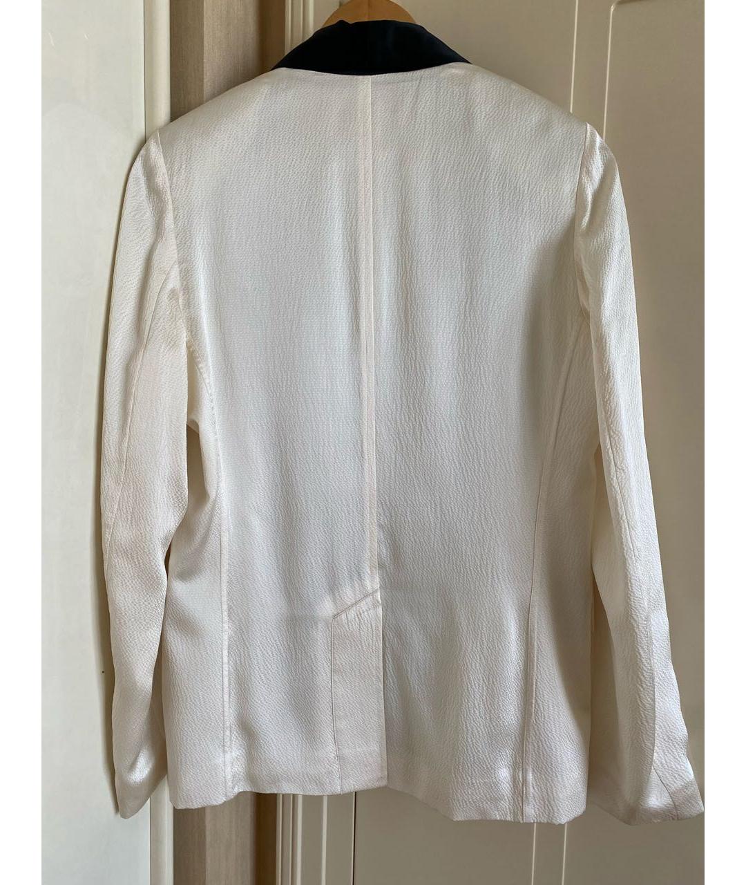 MCQ ALEXANDER MCQUEEN Белый шелковый жакет/пиджак, фото 2