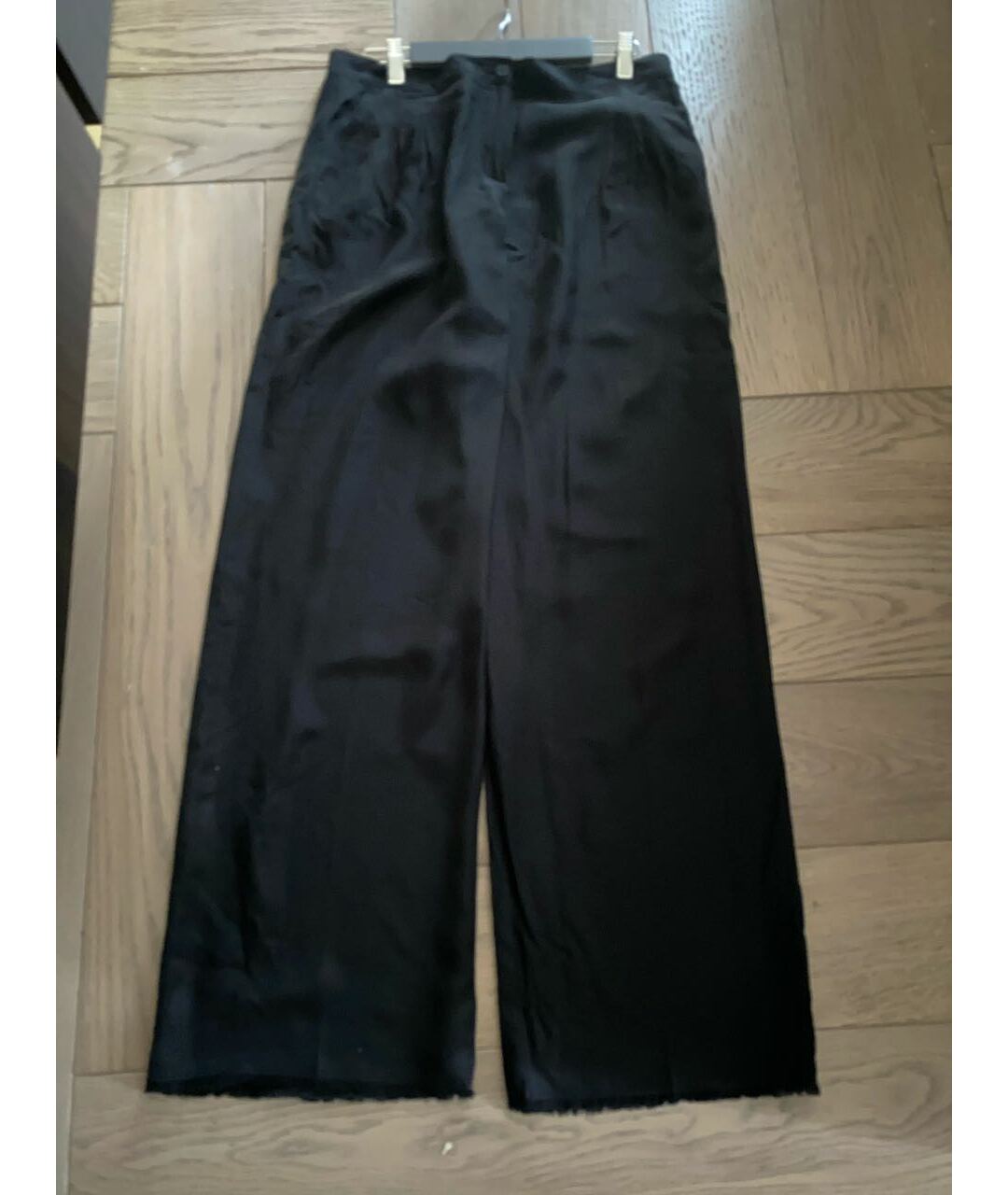 FENDI Черные шелковые брюки широкие, фото 3