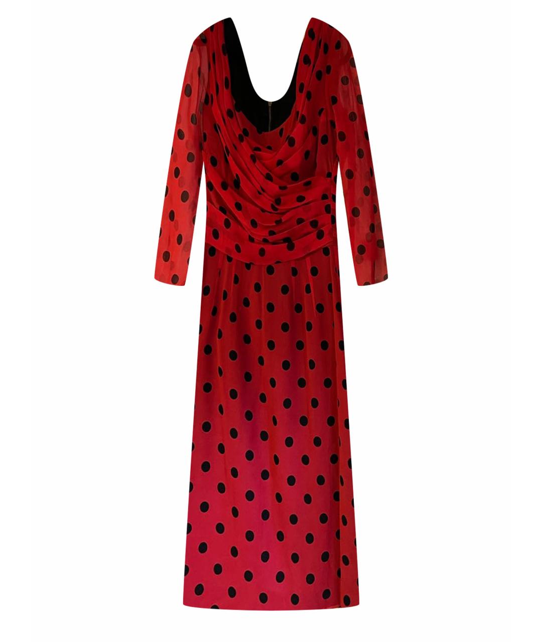DOLCE&GABBANA Красное шифоновое повседневное платье, фото 1
