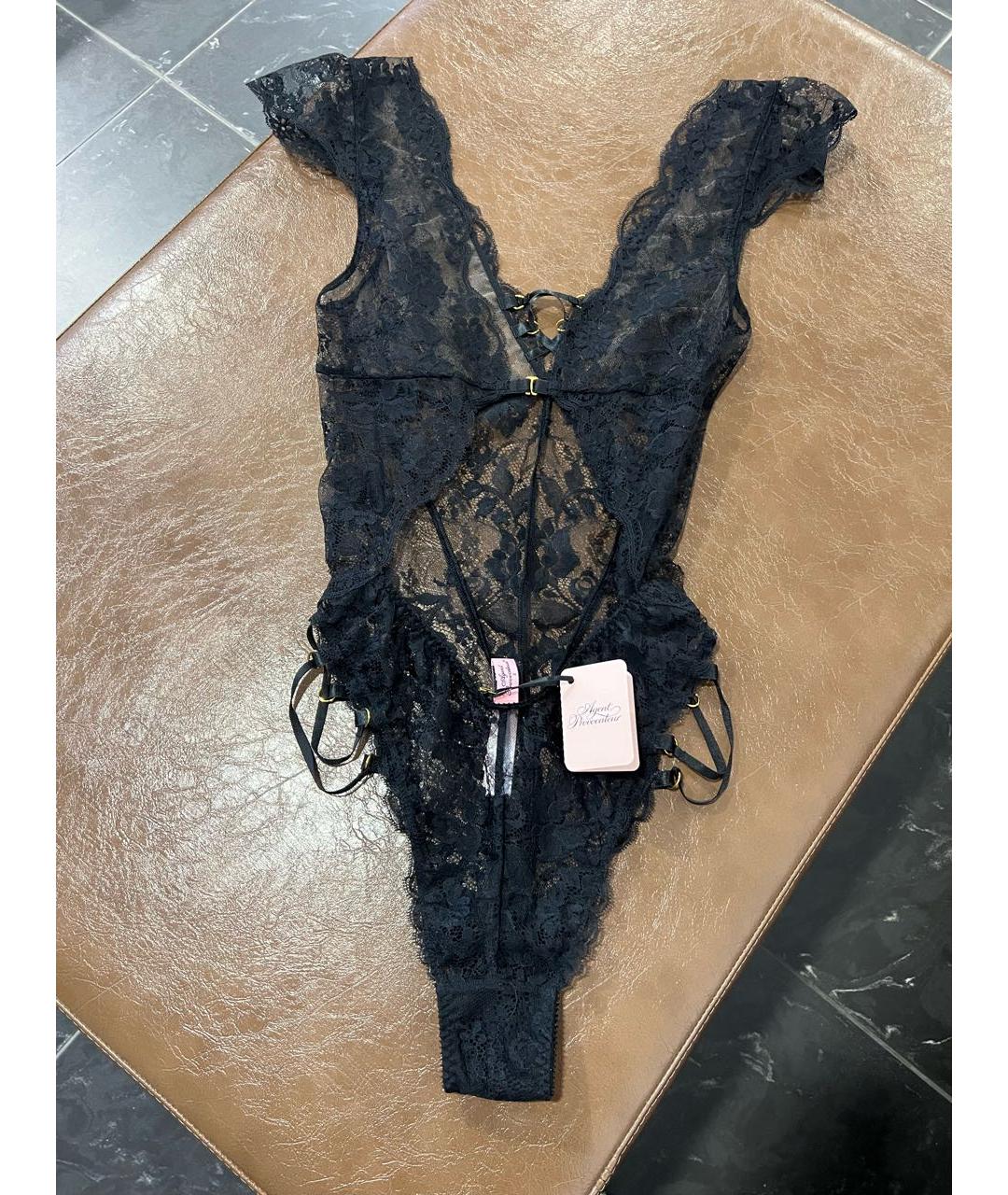 AGENT PROVOCATEUR Черное полиамидовое боди, фото 6