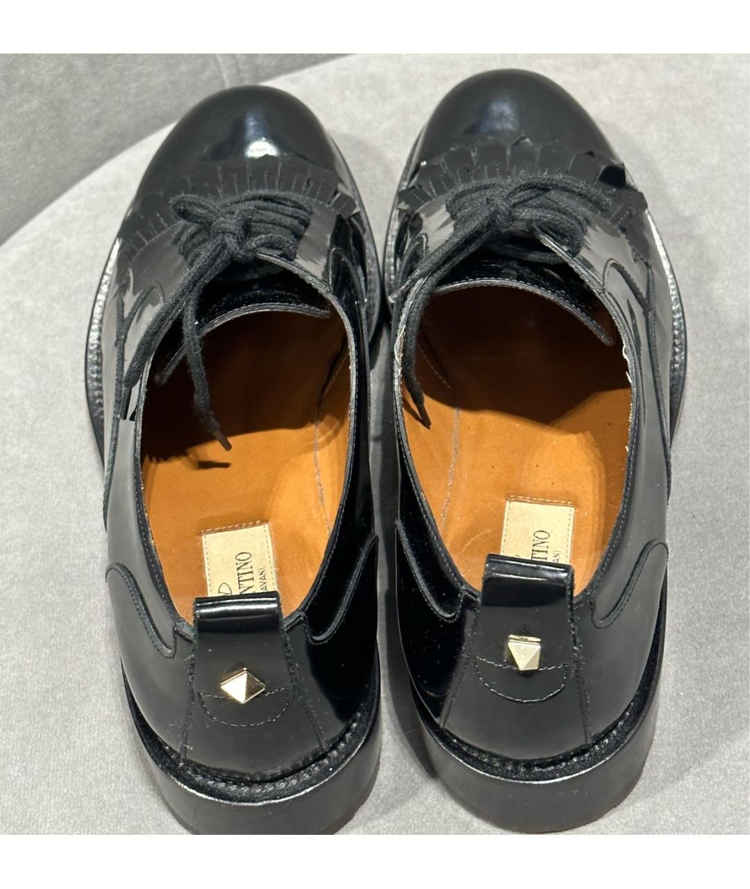 VALENTINO Черные ботинки из лакированной кожи, фото 3