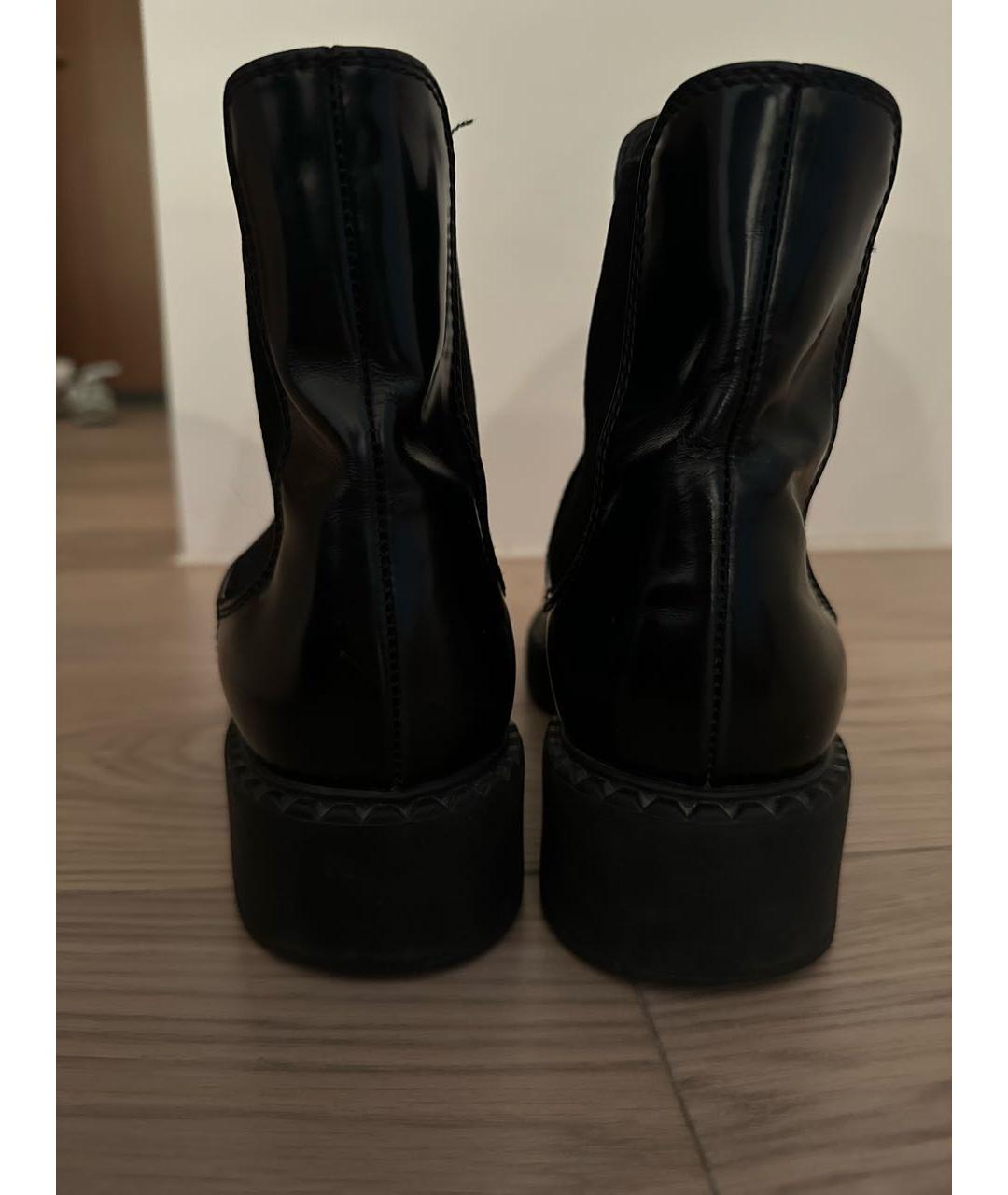 PRADA Черные кожаные ботинки, фото 3