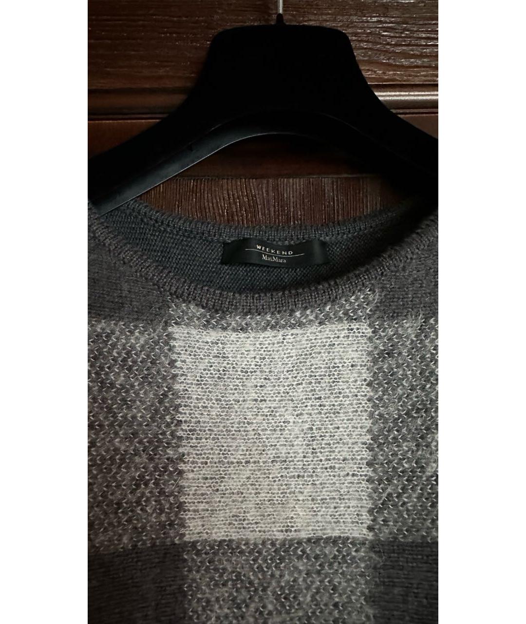WEEKEND MAX MARA Серый шерстяной джемпер / свитер, фото 3