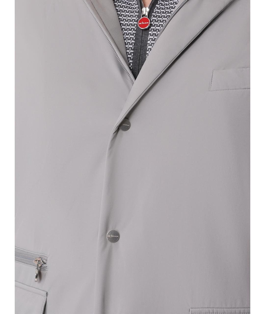 KITON Серая синтетическая куртка, фото 4