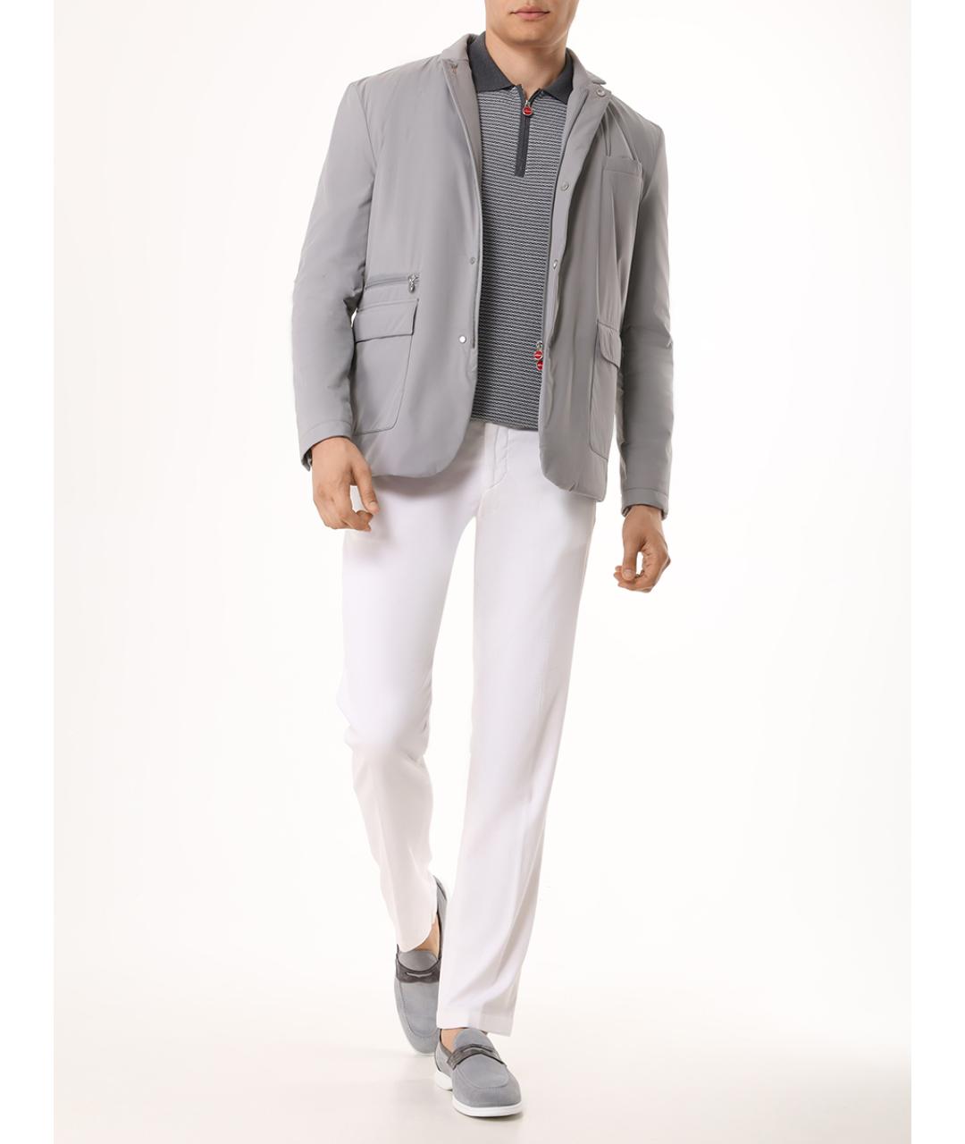 KITON Серая синтетическая куртка, фото 2